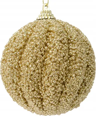 Imagen del producto de Adornos para el árbol de Navidad, con relieve, color dorado, 8 cm