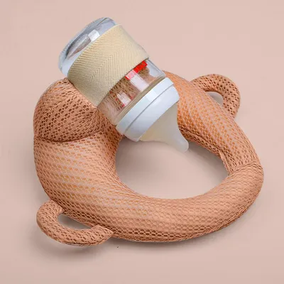 Produktbild von Stillkissen mit Flaschenhalter Ergonomische Freihandhilfe ideales Geschenk zur Babyparty, zum Geburtstag oder zu Weihnachten Braun