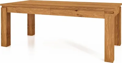Produktbild von Esstisch Tinci aus Wildeiche massiv 100x200x77 cm m. 6 Verlängerungen auf 500 cm