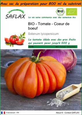 Image de SAFLAX Garden in the bag -- Tomate - Coeur de boeuf - 10 graines - Solanum