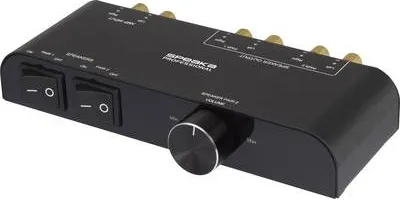 Image de SpeaKa Professional Commutateur de haut-parleurs 2 ports Contrôle du volume intégré Noir (SP-6518220)