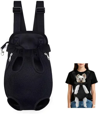 Produktbild von Hunderucksack für kleine Hunde und Katzen, verstellbarer Tragerucksack, faltbar, Polyester, für Reisen