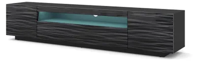 Zdjęcie produktu dla Homlando szafka RTV AURA 200 wisząca czarna LED