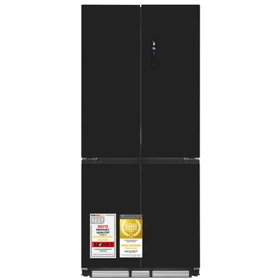 Produktbild von Exquisit Einbau-Multidoor | 466 Liter | No Frost Kühlen/Gefrieren | Schnellgefrieren | Türalarm | EMD470-170-200E schwarz-glas
