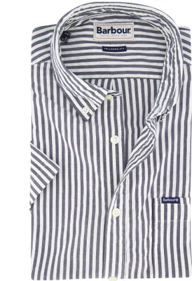 Produktbild von Barbour Hemd schwarz-weiß gestreift kurzarm Button-Down