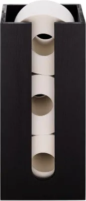 Produktbild von Famanu Toilettenpapierhalter mit Stauraum für mehrere Rollen - Schwarz