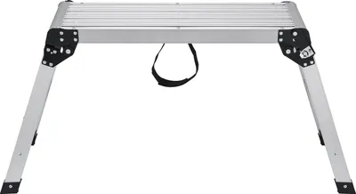 Produktbild von SucceBuy Klappbare Arbeitsplattform, 150 kg Tragkraft, Aluminium-Trockenbauleiter, robuste Werkbank mit rutschfesten Füßen, ideal zum Reinigen, Malen, Dekorieren