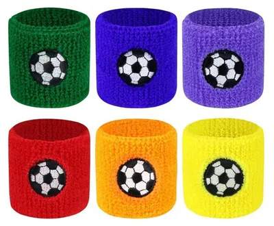 Productafbeelding van Solidchoice - 6 Stuks Katoenen Sportpolsbandjes voor Zweetabsorptie