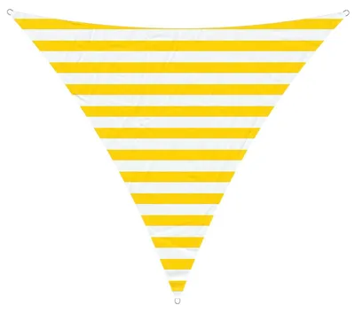 Image de vidaXL Tente d'ombrage jaune et blanche 2 x 2 x 2 m 100 % polyester Oxford