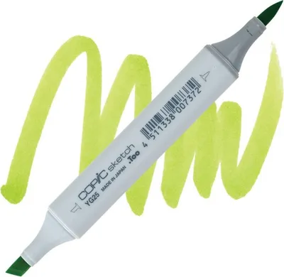 Zdjęcie produktu dla COPIC Sketch dwustronny pędzel i dłuto, YG25 Celadon zielony