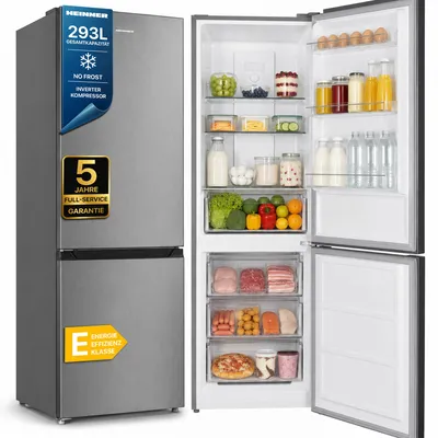 Obrázok produktu pre Chladnička s mrazničkou Heinner HCNF-HM293INVXE++, 293 l, No-Frost, invertor, LED ovládanie, nerezová oceľ