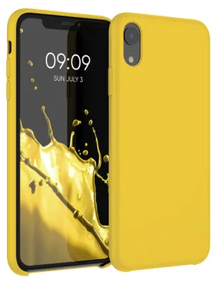 Produktbild von kwmobile Handyhülle für Apple iPhone XR Hülle - Case Silikon - Kabelloses Laden - Schutzhülle Cover in Strahlend Gelb