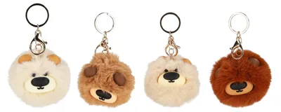 Immagine prodotto di Portachiavi con pompon da 7 cm – Orsetto 440835