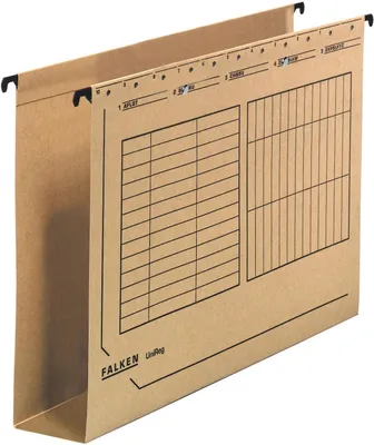 Produktbild von Falken 25x Hängesammler UniReg 320g/m2-Kraftkarton 6cm Braun 11288149F
