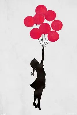 Immagine prodotto di Poster di Banksy, "La bambina con il palloncino"