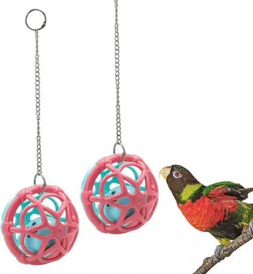 Produktbild von 2 Stück Vogelglocken Vogelspielzeug 10cm Durchmesser Wellensittich Spielzeug Vogelkäfig Zubehör Wellensittich Zubehör für Vögel Nymphensittiche Sittiche kleine und mittelgroße Vögel (10cm)