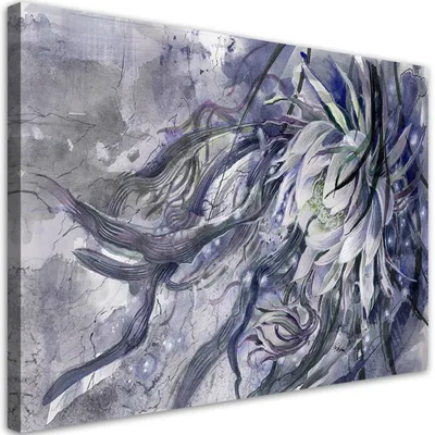 Produktbild von Leinwandbild Blume der Königin der Nacht 120x80 Feeby Violett bild für die wand bereit zum aufhängen