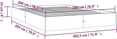 Produktbild von vidaXL Massivholzbett ohne Matratze 200x200 cm