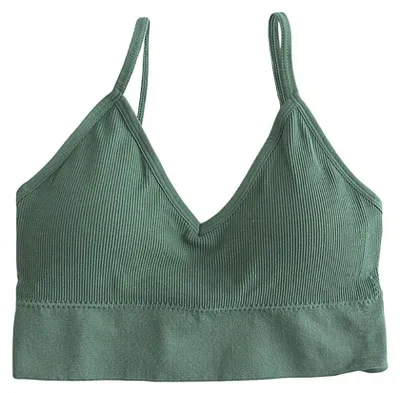 Immagine prodotto di Reggiseno da donna Qingfengxia, stile bikini, biancheria intima, colore verde chiaro, taglia unica