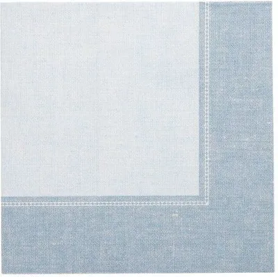 Produktbild von 160 Papstar Servietten ROYAL Collection 1/4-Falz 40 cm x 40 cm arktikblau Linum 37204