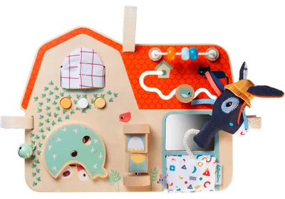 Produktbild von Lilliputiens Holz Bauernhof Aktivitätstafel Baby Montessori Spielzeug