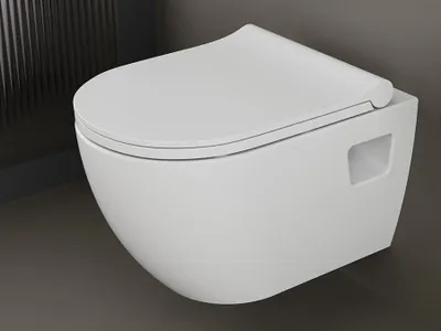 Produktbild von Spülrandloses Hänge WC Toilette mit Softclose Deckel  Set