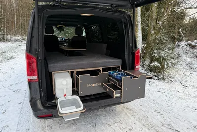 Produktbild von Moonbox Campingbox Schlafsystem Campingküche Van/Bus 119cm Modify Dunkelgrau