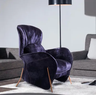 Produktbild von Sessel Club Lounge Designer Stuhl Polster Sofa 1 Sitzer Relax Einsitzer Fernseh