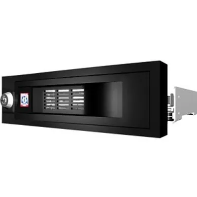 Produktbild von ICY BOX IB-168SK-B, Wechselrahmen, 1x 3,5" SATA I/II/III HDD zu 1x SATA Host, EasySwap trägerlos, Stahl + Plastik, schwarz, 13,3 cm (5.25"), Carrier Panel, Schwarz, 3.5", SATA, SATA II, SATA III, Kunststoff, Edelstahl