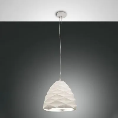 Image de Suspension Duchessa En Métal Et Céramique Blanche Ø300 Mm, Douille E27 40 W, Compatible Smart Luce, Classe 1, Design Élégant