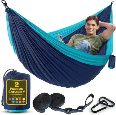 Produktbild von Famanu Camping-Hängematte 500 kg Tragkraft - Für Camping, Backpacking, Strand und Garten