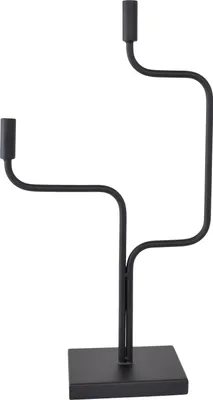 Zdjęcie produktu dla LOFT42 Świecznik Shine - 11 świec - metalowy - czarny - 47x32x15