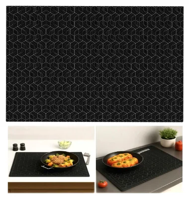 Produktbild von Silikon Schutzmatte für Induktionskochfelder, 52 x 78 cm, hitzebeständige rutschfeste Unterlage zum Schutz vor Kratzern