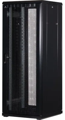 Produktbild von Rockstable 32 HE 19" Serverschrank mit Gitternetztür, Freistehendes Gestell, 32U, 800 kg, Sperrschloss, Ablageschienen, Verstellbare Füße