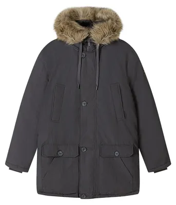 Produktbild von Minoti - Parka für Herren, Kunstfell Kapuze, Winter MN534 (S) (Grau)