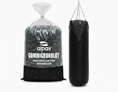 Produktbild von Alpas 90kg Boxsackfüllung Gummigranulat Füllmaterial für Boxsack Boxbirne Wandschlagkissen Makiwara Maisbirne Boxbirne Schlagbirne Trittsack