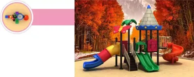 Immagine prodotto di Torre da gioco con scivoli Playhouse giardino parco giochi in plastica Animali