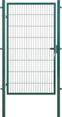 Produktbild von Arvotec Gartentor BxH 120x160 cm mit Schließzylinder und Zaunanschluss Moosgrün Gitterzauntor Stabmattentor Einzeltor Doppelstabmattentor Gartentür