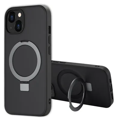 Produktbild von Accezz Ring Stand Backcover mit MagSafe iPhone 13 - Schwarz
