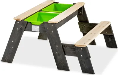 Produktbild von EXIT Aksent Sand- Wasser- & Picknicktisch (1 Bank), Wassertisch, Sandkasten, Holz, Kinder Outdoor
