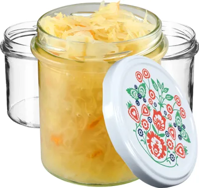 Image de KADAX Pots à confiture 350ml, fi82 mm, Pots à confiture avec couvercle à vis, Pots à miel, Pots à confiture