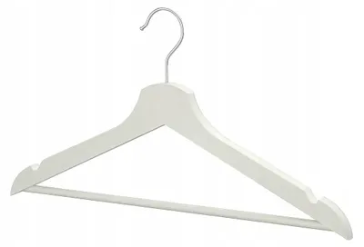 Produktbild von IKEA Holz Kleiderbügel Weiß für Kleidung Garderobe