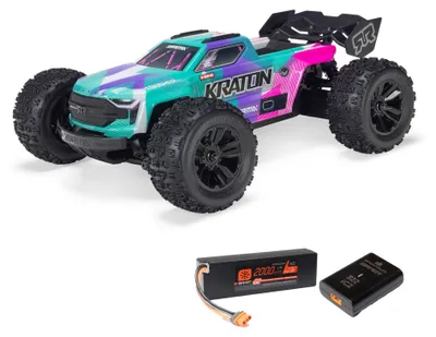 Produktbild von Arrma Mini Kraton 3S BLX 4X4 RTR RC Truggy 1:16 mit Akku Türkis
