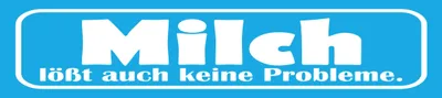 Produktbild von vianmo Blechschild 10x46 cm Milch lößt auch keine Probleme