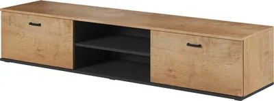 Obrázek produktu pro Nábytek24 TV skříňka SOHO 180, dolní deska, spodní skříňka, 2 dvířka Lefkas dub/černá