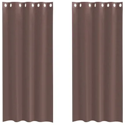 Produktbild von Gardinen aus Voile mit Ösen, braun, 140 x 225 cm