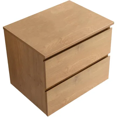 Obrázok produktu pre CERANO – Kúpeľňová skrinka Carole + doska pod umývadlo Navira Slim – 18 mm – dub medový – 60 × 49,8 × 46 cm