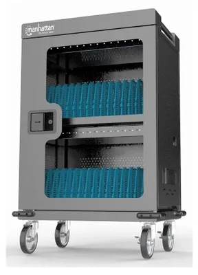 Produktbild von Manhattan 102353, Wagen zur Verwaltung tragbarer Geräte, Grau, Flur, 2,76 cm, 40,4 cm, 28,5 cm