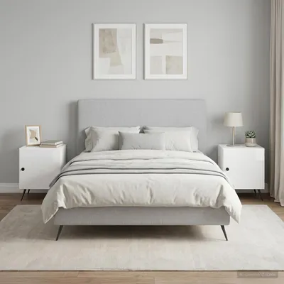Immagine prodotto di Maison Exclusive - Comodini, set di 2 pezzi, bianco lucido, 43 x 34,5 x 50 cm