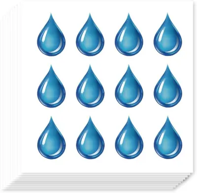 Productafbeelding van 240 stuks druppelstickers, waterdruppel papieren stickers, zelfklevende labelstickers voor feestgeschenken, envelopzegels, goodiezakken, plakboeken